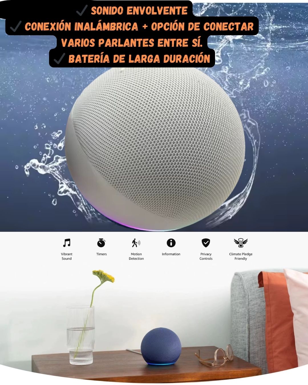 PARLANTE PORTÁTIL ALAXE SUPER BASS en blanco, negro, azul.