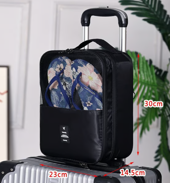 “Tu zapatera de viaje 3-en-1: orden, estilo y practicidad
