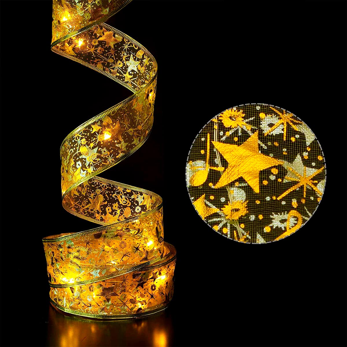 Cinta Led Navidad de 5 Metros HERMOSO EN COLOR CALIDO