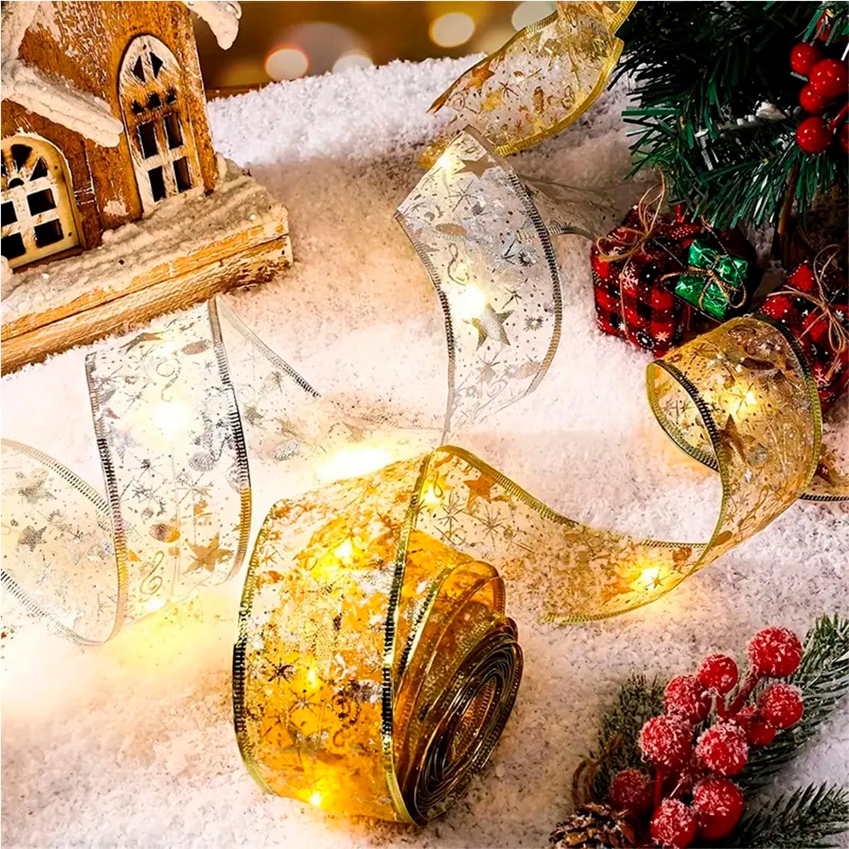 Cinta Led Navidad de 5 Metros HERMOSO EN COLOR CALIDO