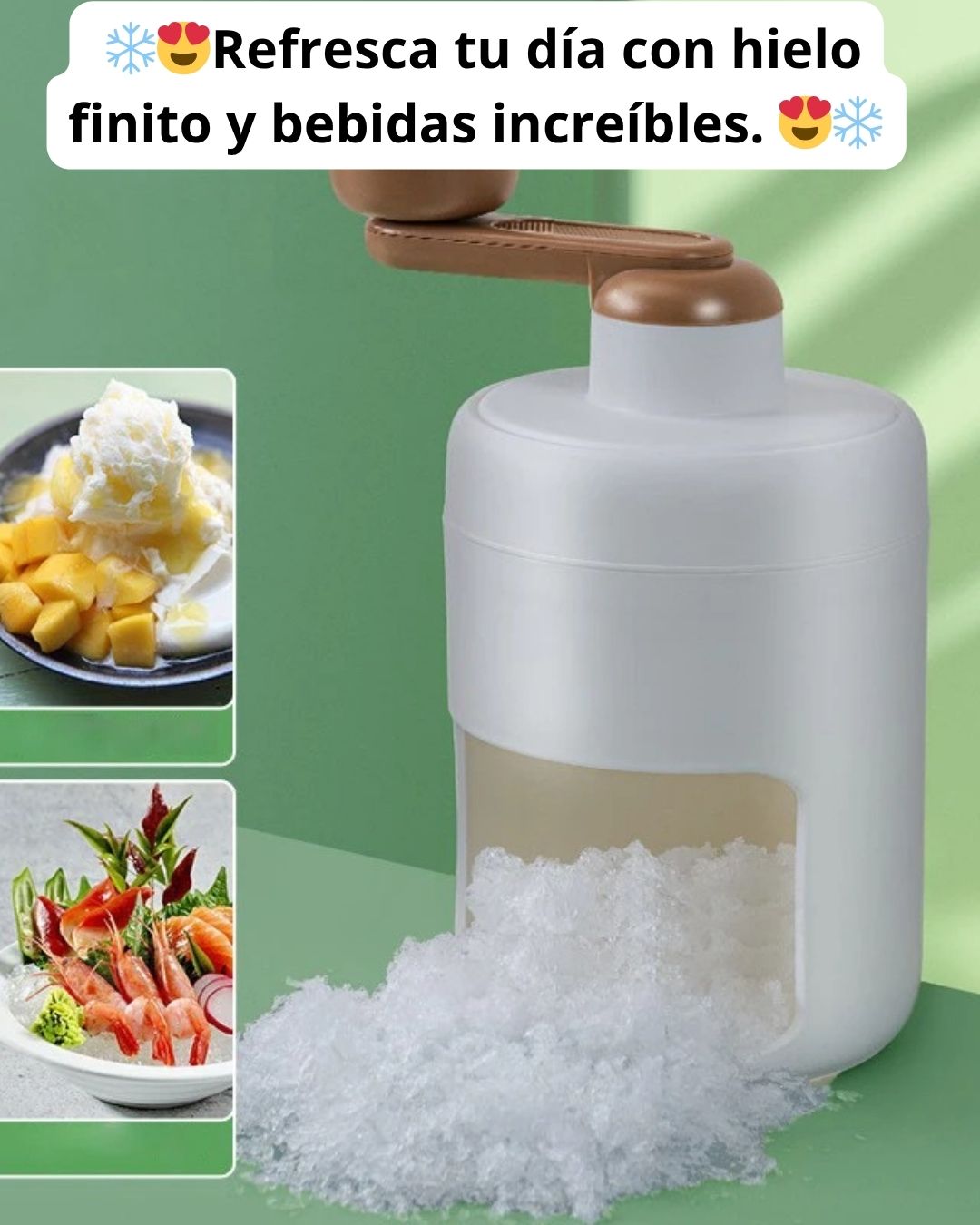 Trituradora de Hielo Manual – Potente, Práctica